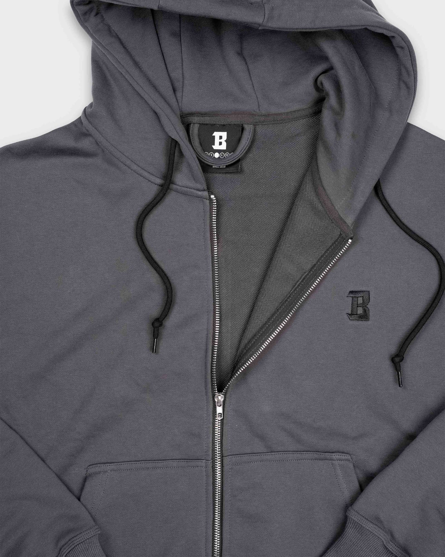 BLURRY RTM Cotton Hoodie Zip-Up (Charcoal Grey)