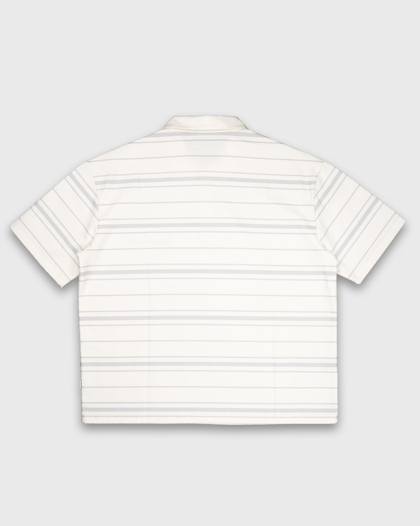 BLURRY RTM Striped Short-sleeves Polo T-Shirt (Creme/Silver)