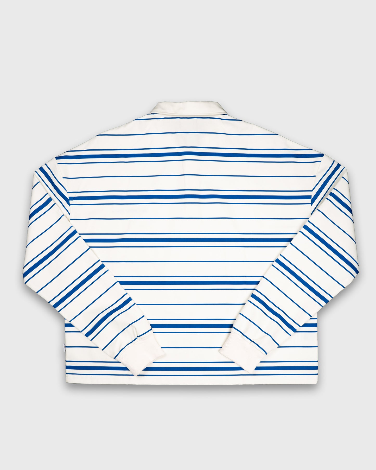 BLURRY RTM Striped Long-sleeves Polo T-Shirt (Creme/Blue)