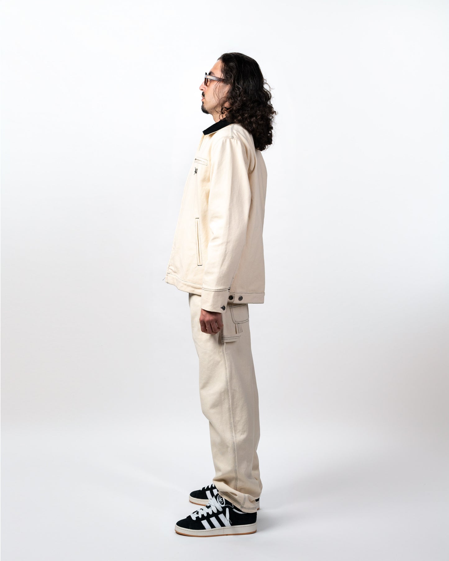 Blurry Canvas work Suit (Sand/Black)