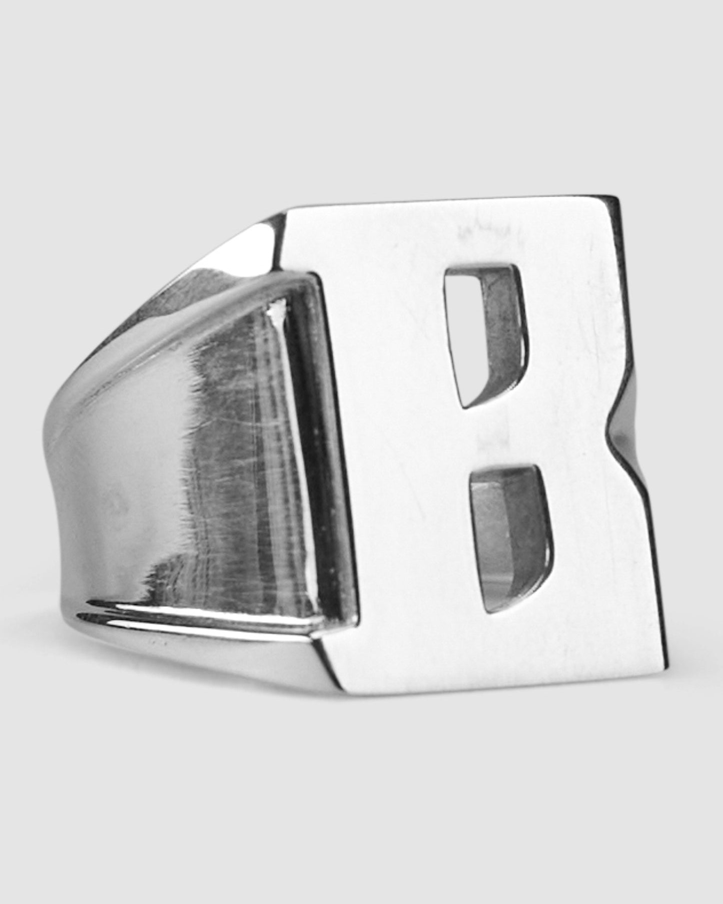 Blurry Silver B Ring
