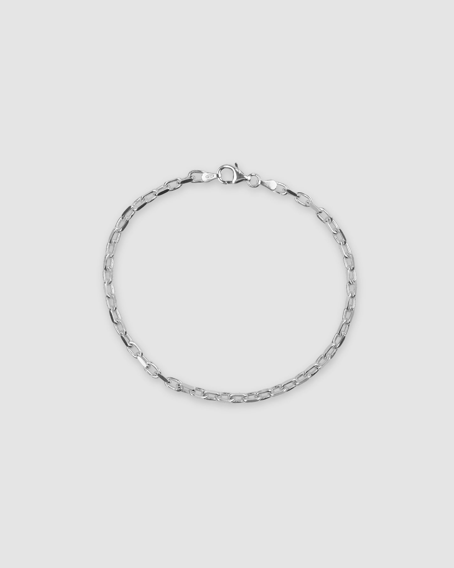 Blurry Silver Monogram Pendant Chain