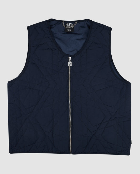 BLURRY RTM Arabesque Quilted Vest (Navy Blue)