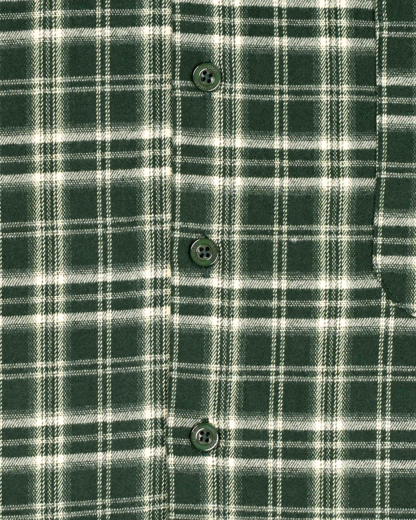 BLURRY RTM Flannel Shirt (Green/White)