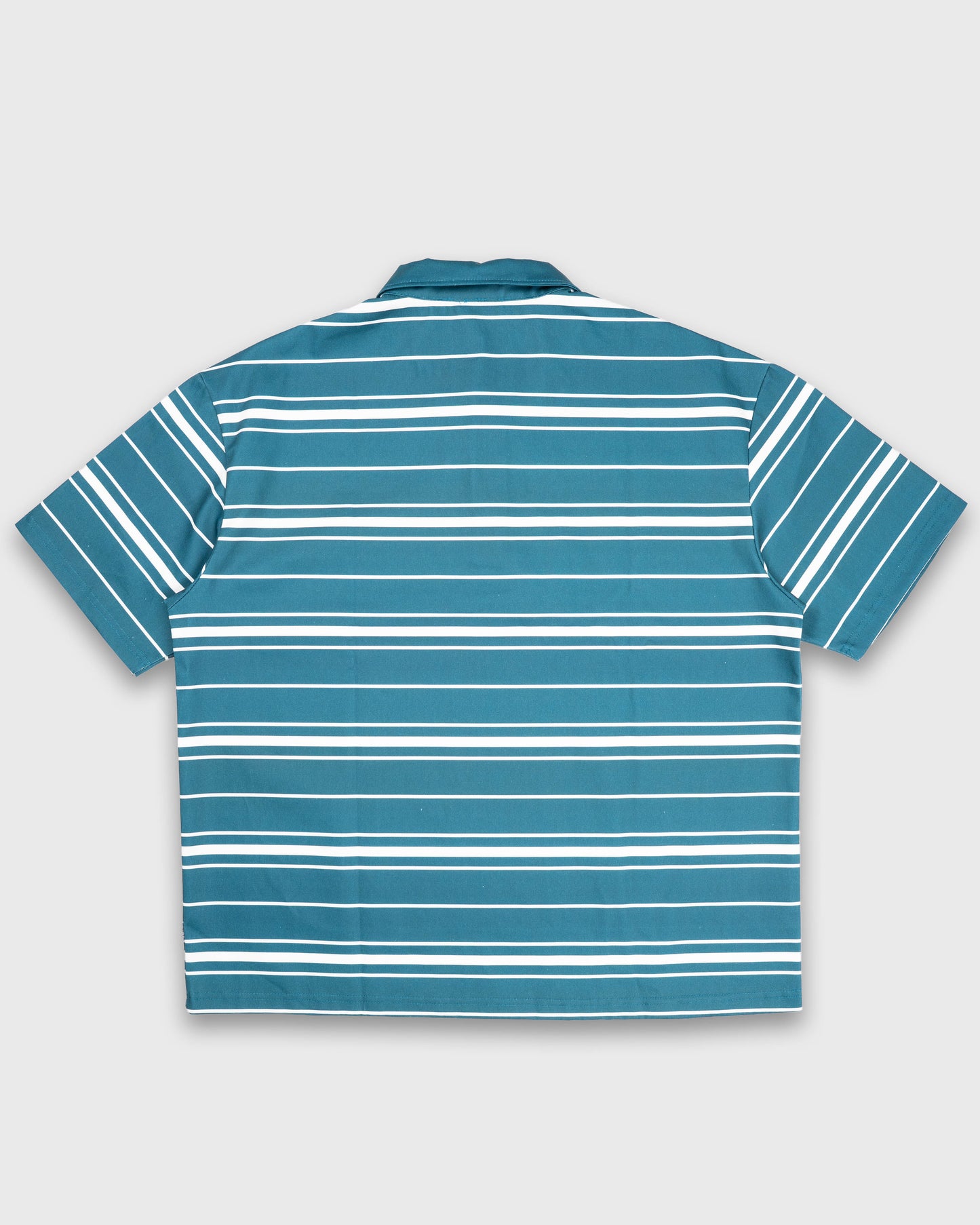 BLURRY RTM Striped Short-sleeves Polo T-Shirt (White/Pine Green)