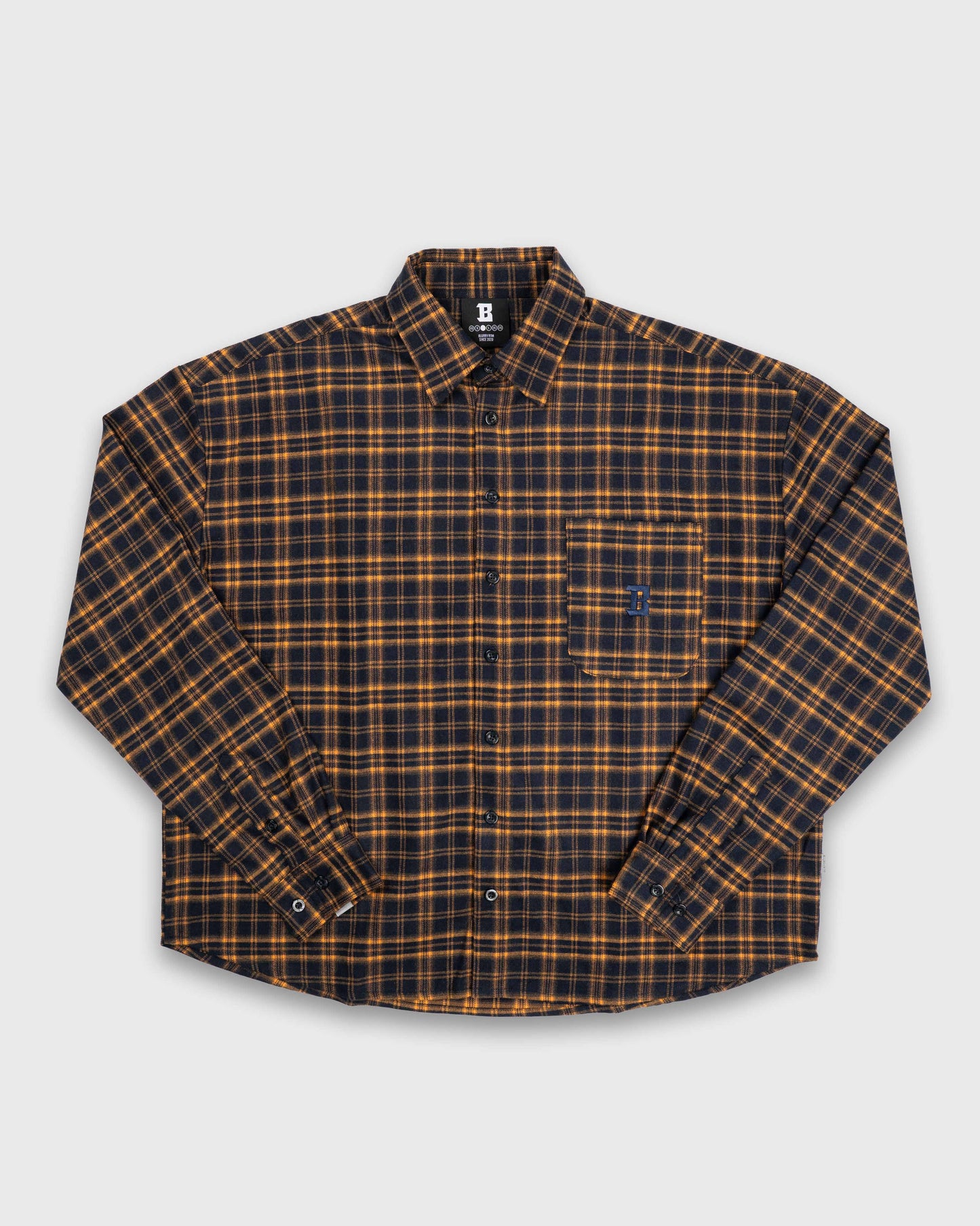BLURRY RTM Flannel Shirt (Blue/Orange)