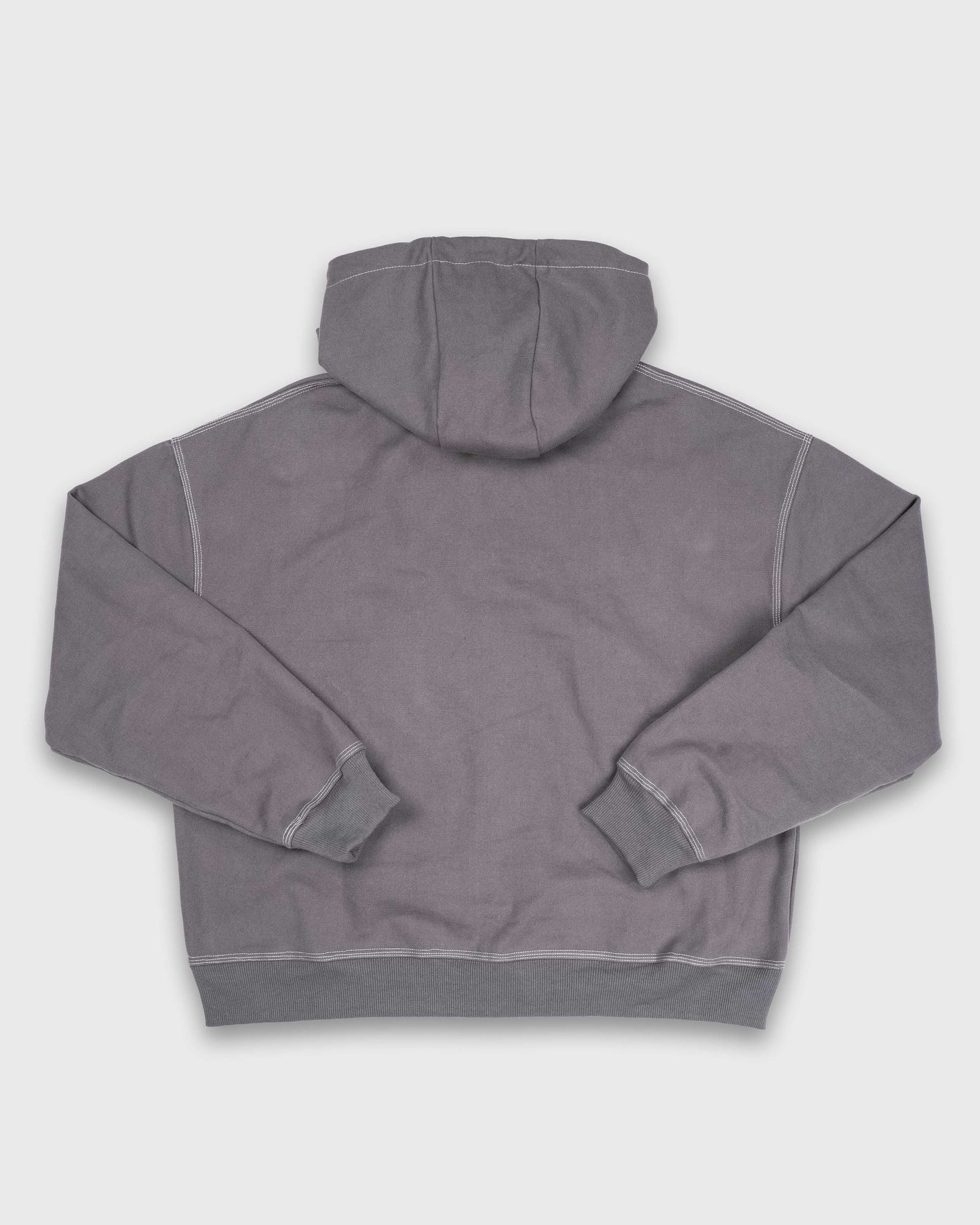 BLURRY RTM Canvas Workwear Hoodie Zip-Up (Steel Grey)