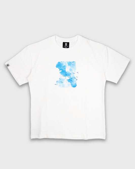 BLURRY RTM 5 Year Anniversary Cloud T-shirt (White/Blue)