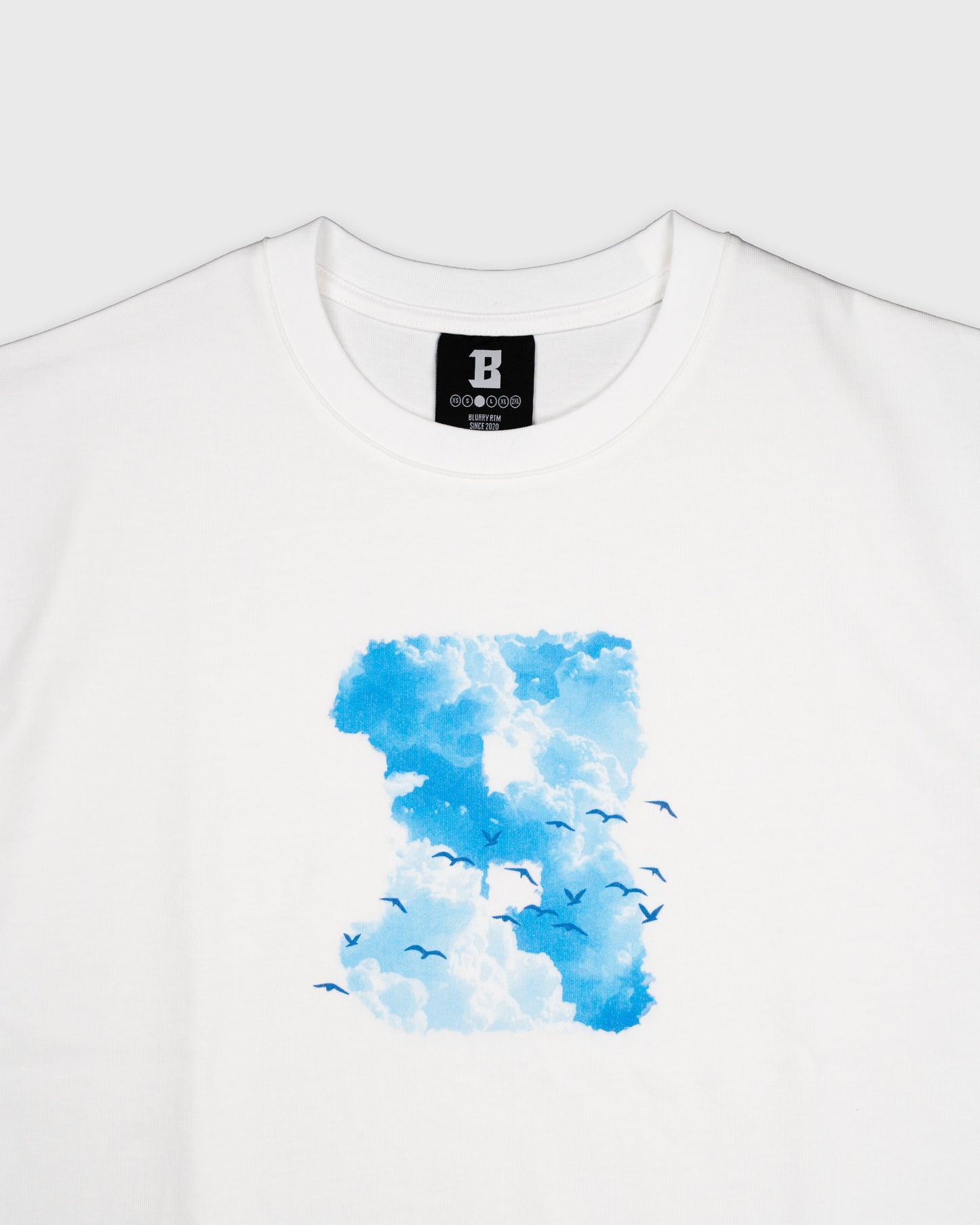 BLURRY RTM 5 Year Anniversary Cloud T-shirt (White/Blue)