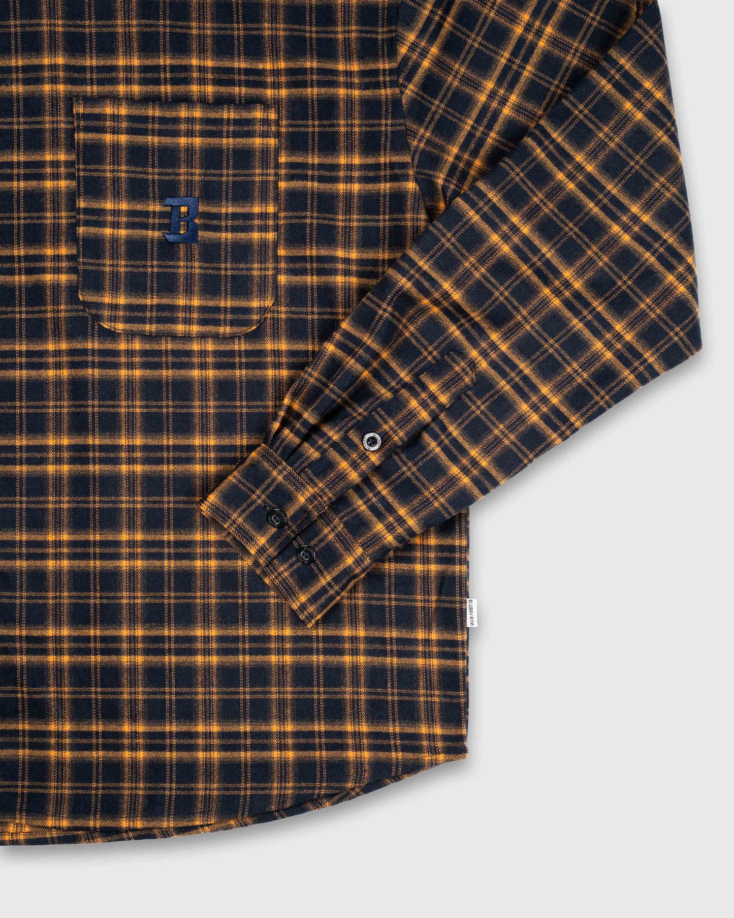 BLURRY RTM Flannel Shirt (Blue/Orange)