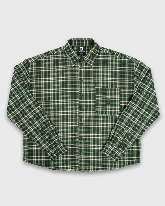 BLURRY RTM Flannel Shirt (Green/White)
