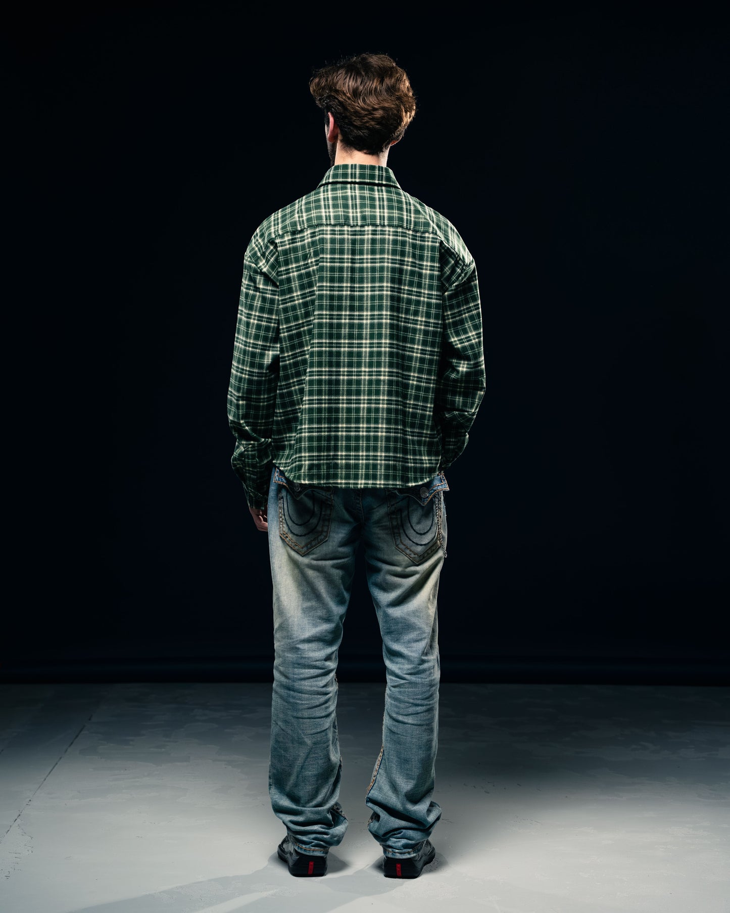BLURRY RTM Flannel Shirt (Green/White)