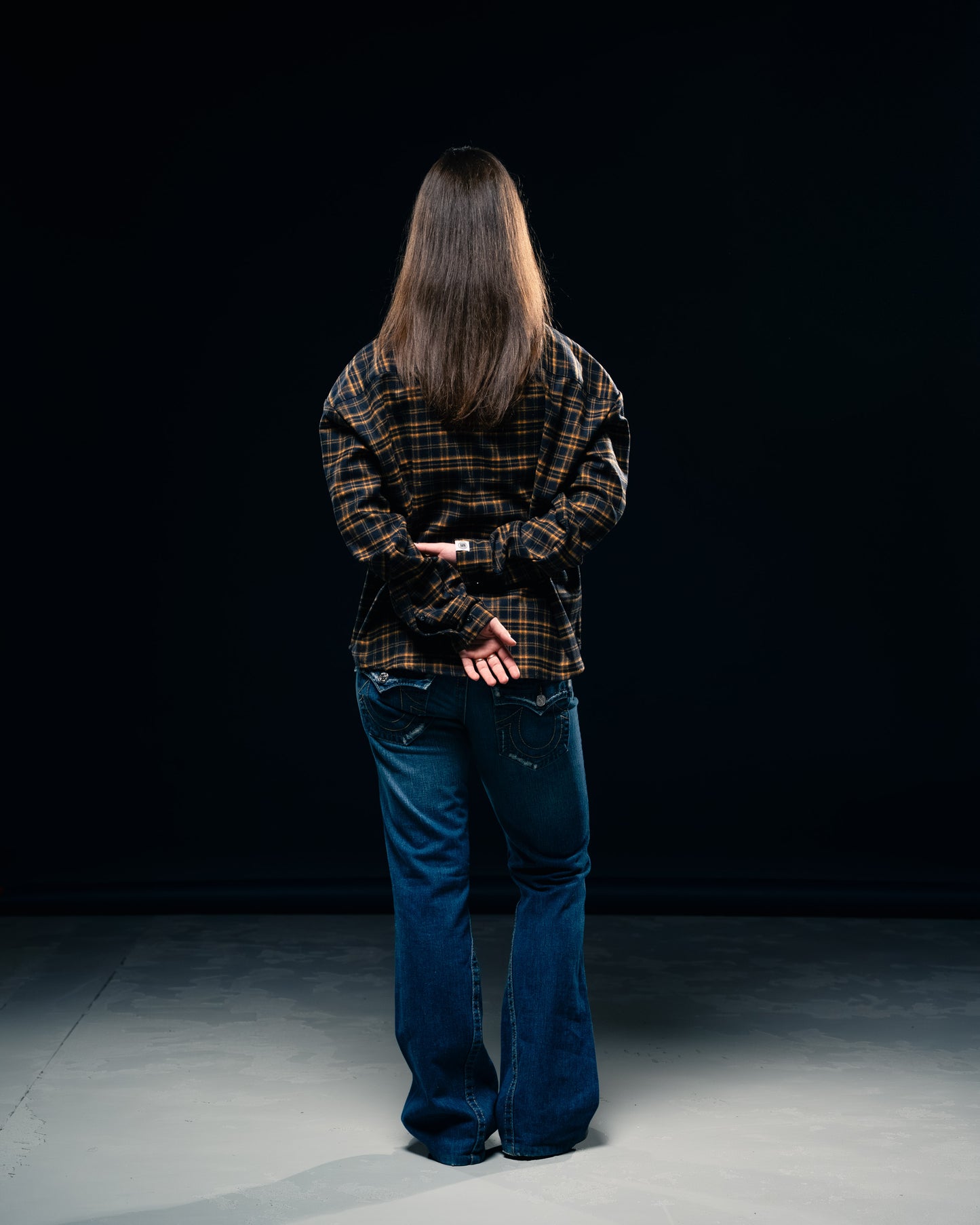 BLURRY RTM Flannel Shirt (Blue/Orange)