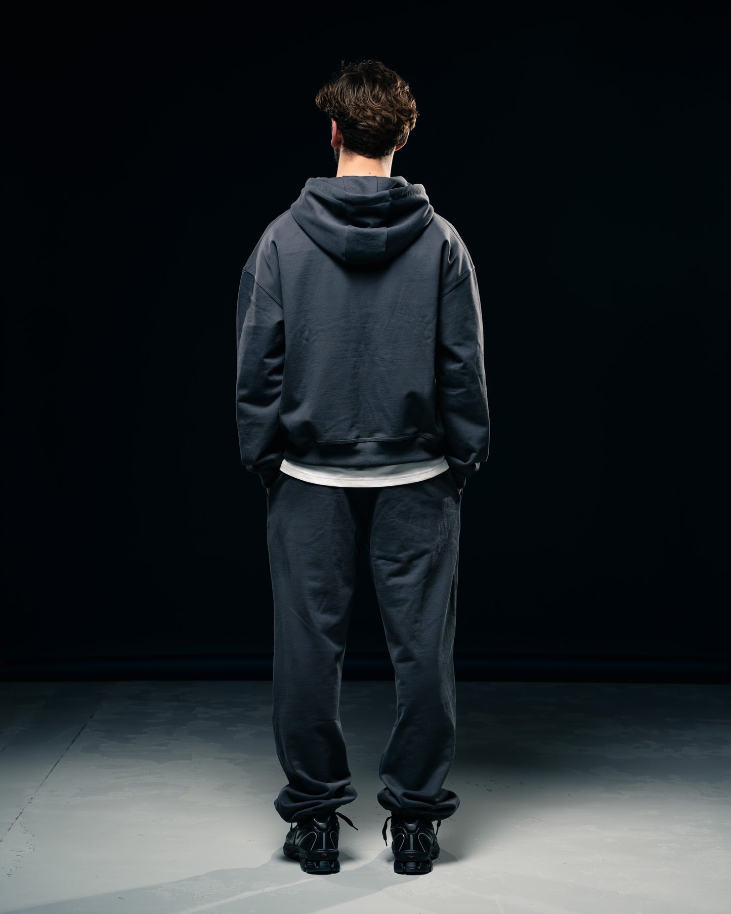 BLURRY RTM Cotton Hoodie Zip-Up (Charcoal Grey)