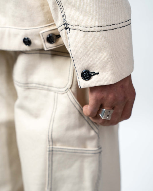 Blurry Canvas work Suit (Sand/Black)