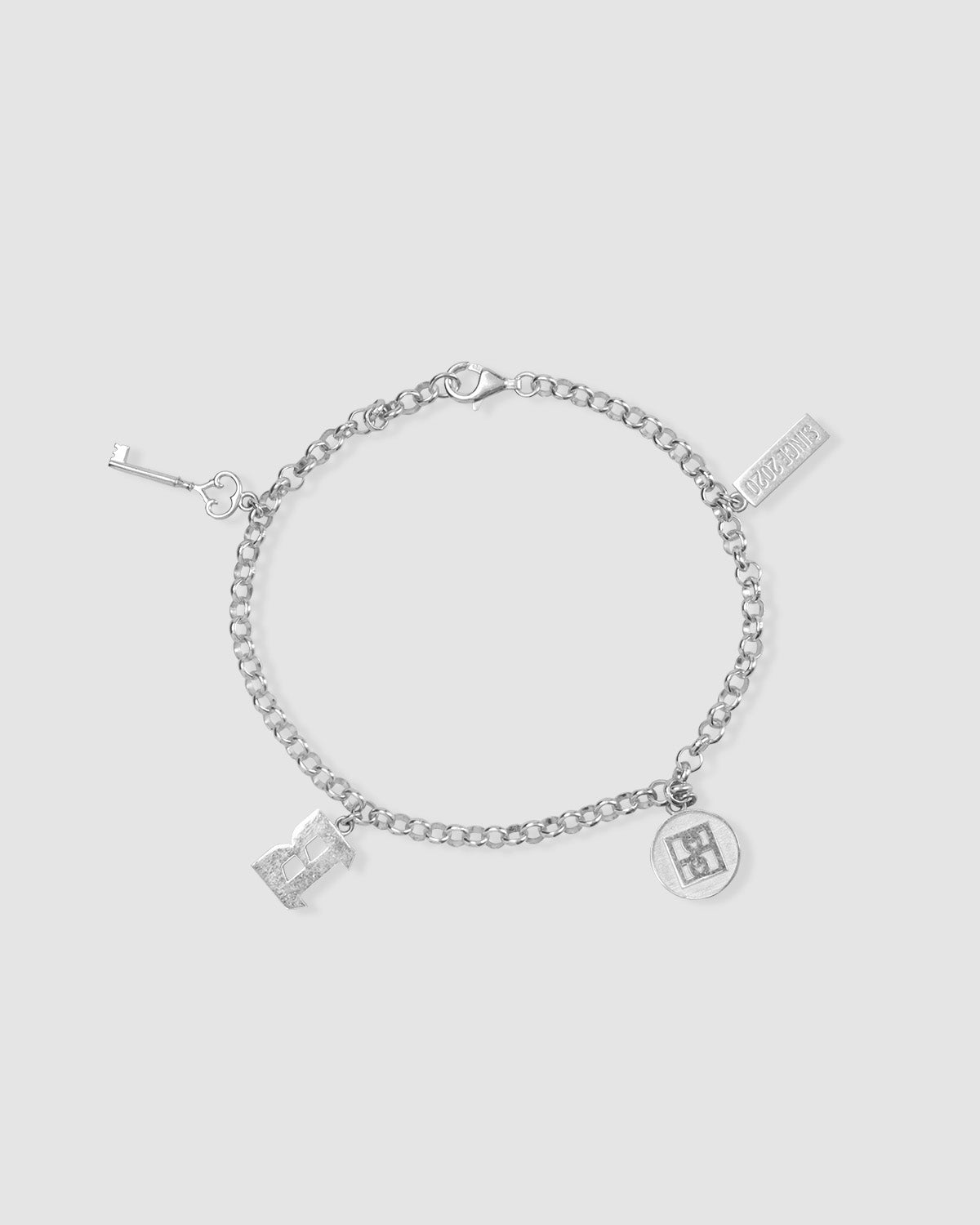 BLURRY Silver Charm Bracelet