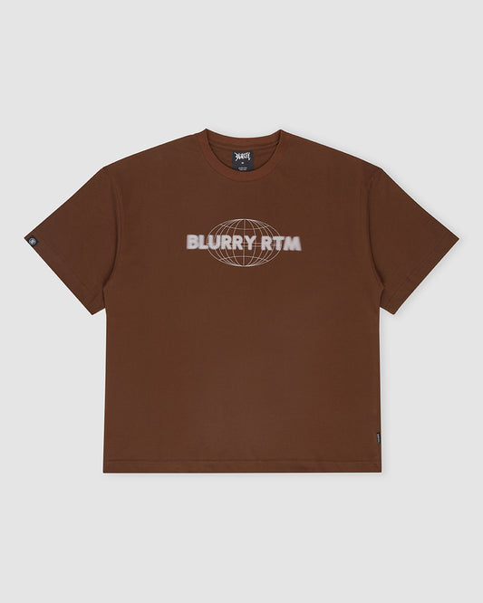 BLURRY RTM Worldwide T-Shirt (Mocha Brown/Cream)
