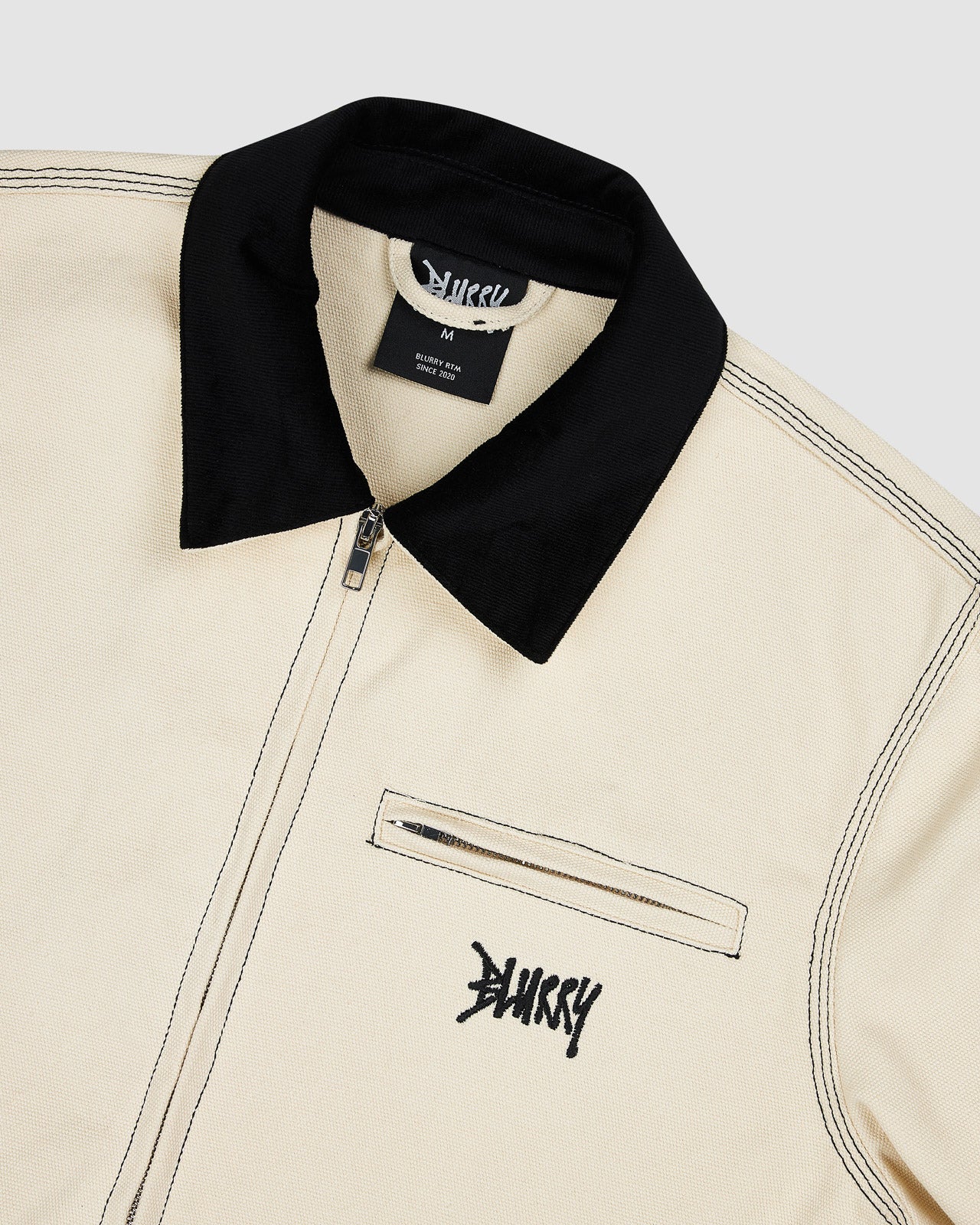 Blurry Canvas work Jacket (Sand/Black)