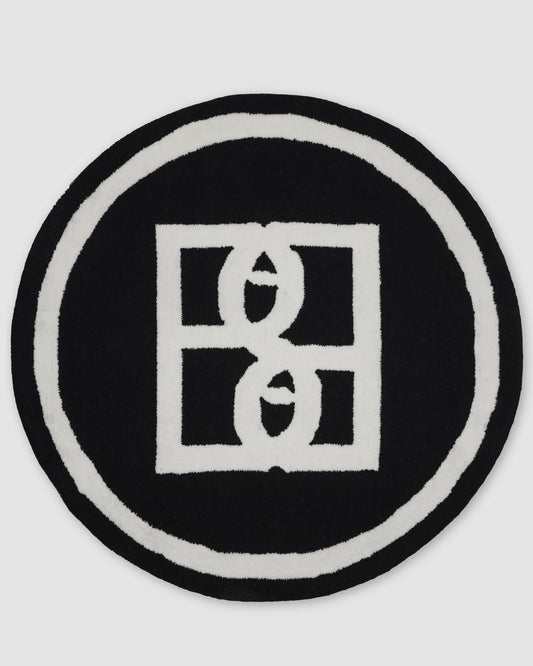 Blurry Monogram Tufted rug (Black/White)
